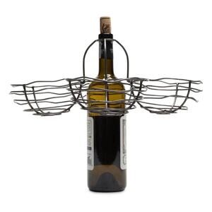 Kalalou Wire Wine Bottle Topper‎ Quad Basket Snack Holder Event Decor